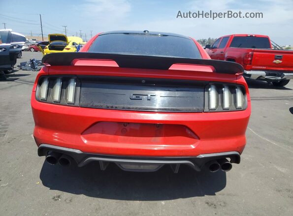 1FA6P8CF2K5153057 2019 FORD MUSTANG Red Вид ззаду