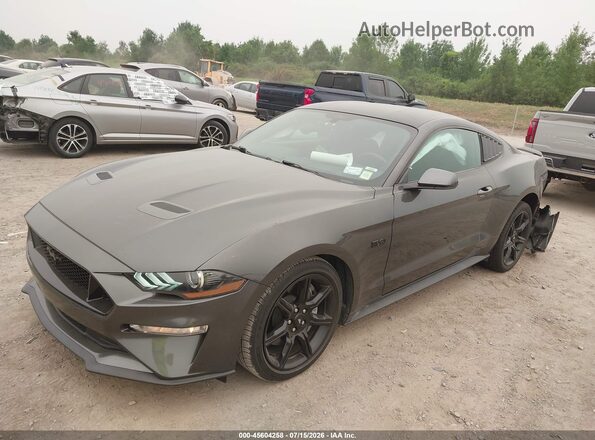 1FA6P8CF2L5126457 2020 FORD MUSTANG Gray Передня ліва чверть