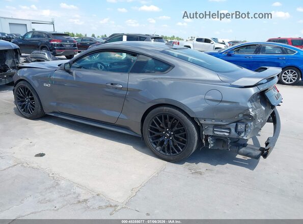 1FA6P8CF2M5110633 2021 FORD MUSTANG Gray Trasero izquierdo