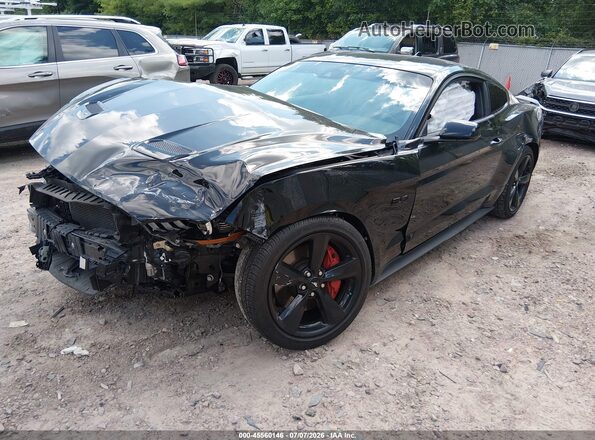 1FA6P8CF2M5113631 2021 FORD MUSTANG Black წინა მარცხენა ხედი სამი მეოთხედიდან