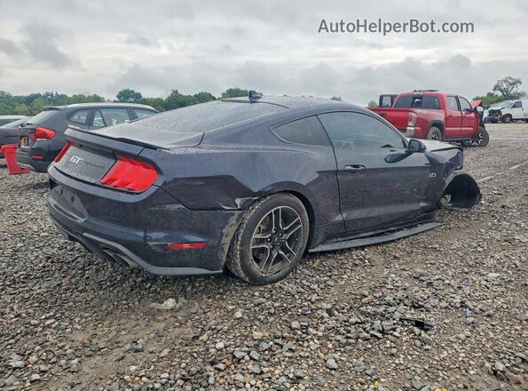 1FA6P8CF2M5156222 2021 FORD MUSTANG Синий Задняя правая четверть