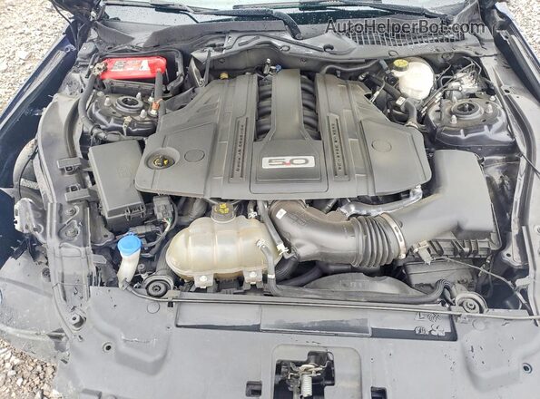 1FA6P8CF2M5156222 2021 FORD MUSTANG Синий Вид задней части салона
