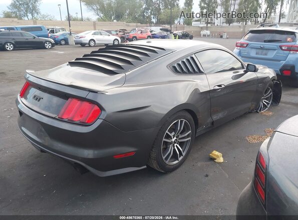 1FA6P8CF3G5318136 2016 FORD MUSTANG Gray Trasero derecho