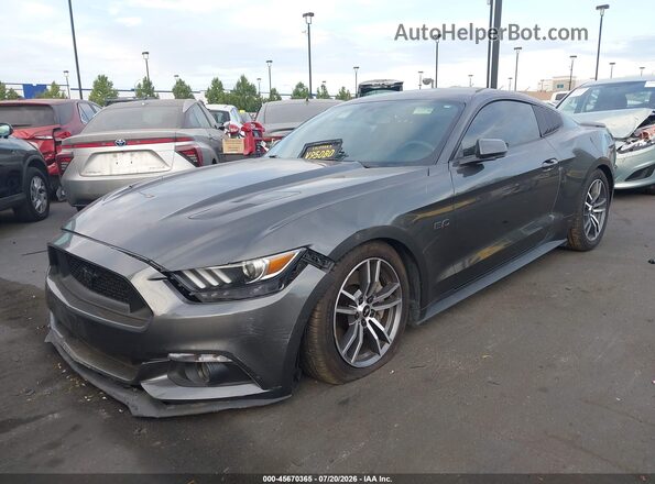 1FA6P8CF3G5318136 2016 FORD MUSTANG Gray Vista frontal