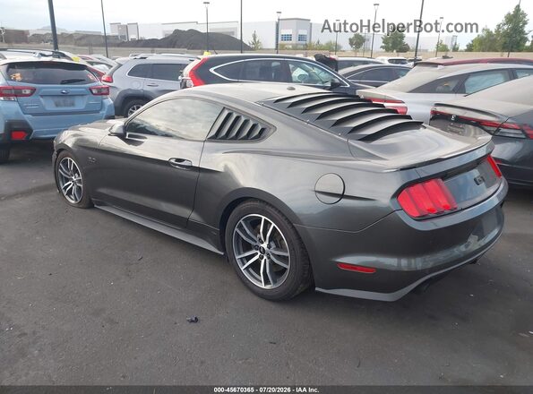 1FA6P8CF3G5318136 2016 FORD MUSTANG Gray Trasero izquierdo