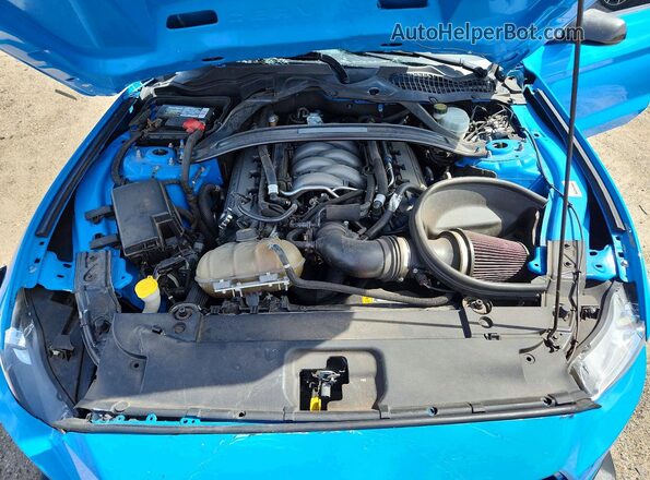 1FA6P8CF3H5271644 2017 FORD MUSTANG Blue Rear interior view