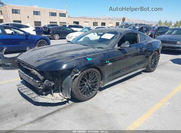 1FA6P8CF3H5330983 2017 FORD MUSTANG Black Przód lewy