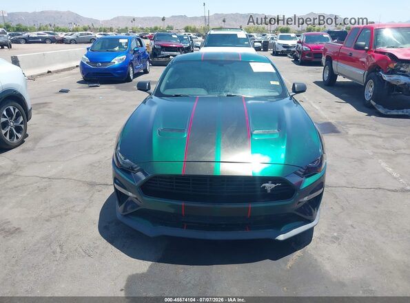 1FA6P8CF3K5123579 2019 FORD MUSTANG Green Instrument cluster view