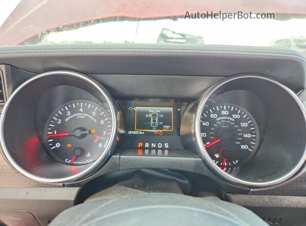 1FA6P8CF3L5168779 2020 FORD MUSTANG Red Սարքավորումների վահանակի տեսք