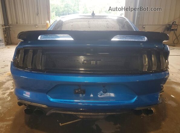 1FA6P8CF3M5145245 2021 FORD MUSTANG Blue Հետևի տեսք