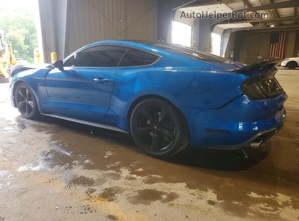 1FA6P8CF3M5145245 2021 FORD MUSTANG Blue Հետևի ձախ