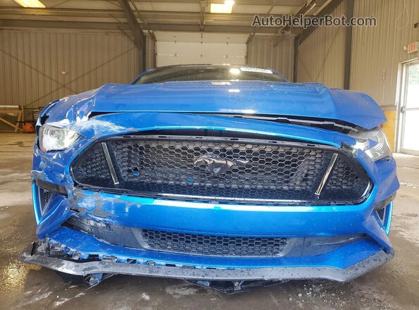 1FA6P8CF3M5145245 2021 FORD MUSTANG Blue Դիմացի տեսք