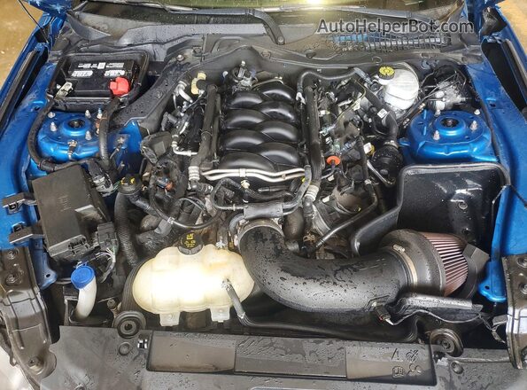 1FA6P8CF3M5145245 2021 FORD MUSTANG Blue Սալոնի հետևի տեսք
