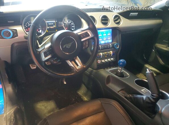 1FA6P8CF3M5145245 2021 FORD MUSTANG Blue Առջևի վահանակի տեսք