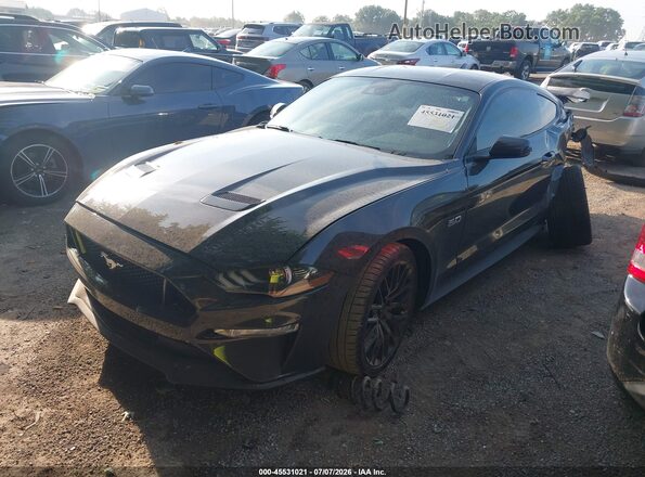 1FA6P8CF3N5145425 2022 FORD MUSTANG Черный Передняя левая четверть