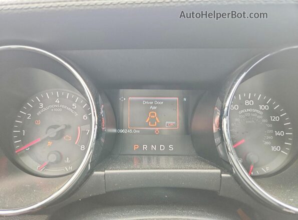 1FA6P8CF4G5206249 2016 FORD MUSTANG White Widok zestawu wskaźników