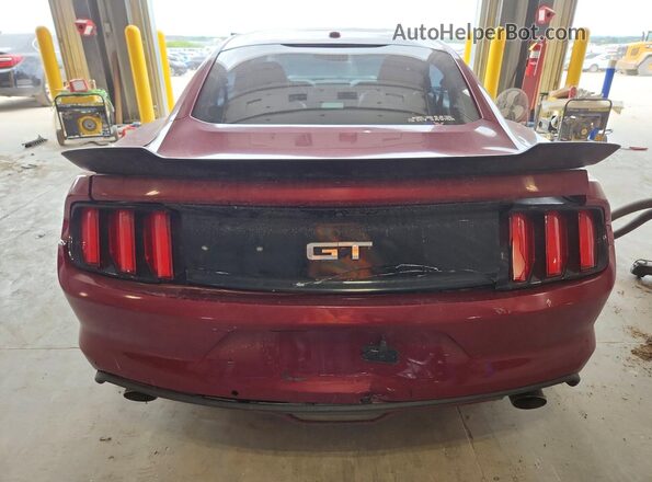 1FA6P8CF4G5289309 2016 FORD MUSTANG Красный Вид сзади
