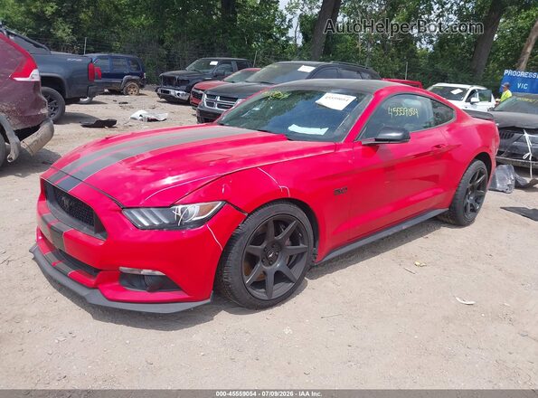 1FA6P8CF4G5322177 2016 FORD MUSTANG Red Przód lewy