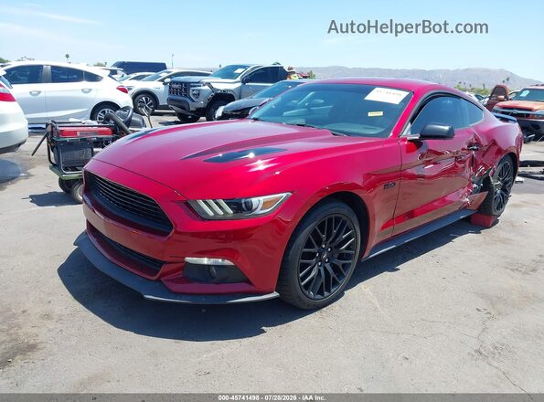 1FA6P8CF4H5336243 2017 FORD MUSTANG Red Przód lewy