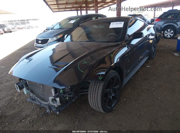 1FA6P8CF4J5105087 2018 FORD MUSTANG Черный Передняя левая четверть