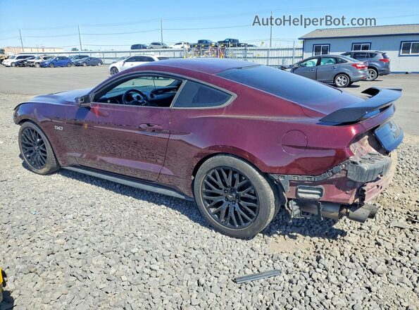 1FA6P8CF4J5105722 2018 FORD MUSTANG Burgundy Rear left