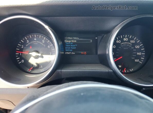 1FA6P8CF4J5105722 2018 FORD MUSTANG Burgundy Instrument cluster view