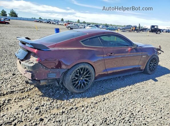 1FA6P8CF4J5105722 2018 FORD MUSTANG Burgundy Rear right