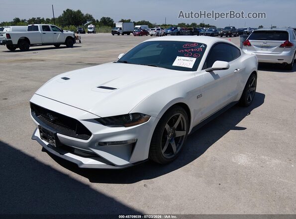 1FA6P8CF4J5128899 2018 FORD MUSTANG White Առջևի ձախ երեք քառորդ տեսարան