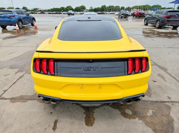 1FA6P8CF4J5157626 2018 FORD MUSTANG Yellow Vista trasera
