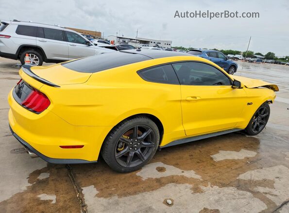 1FA6P8CF4J5157626 2018 FORD MUSTANG Yellow Trasero derecho