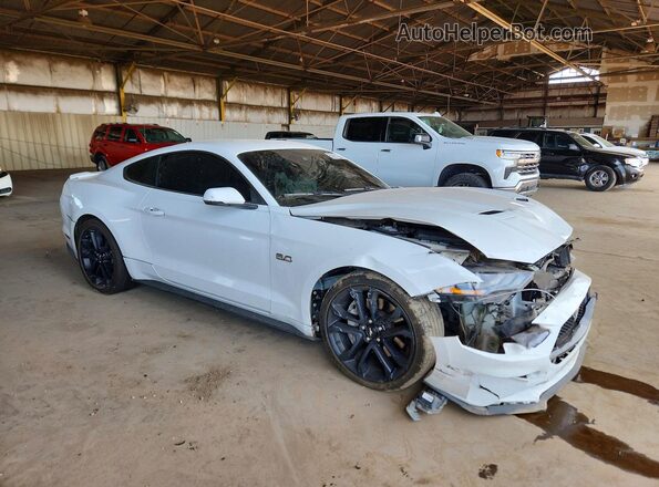 1FA6P8CF4K5125258 2019 FORD MUSTANG Белый Передняя правая четверть