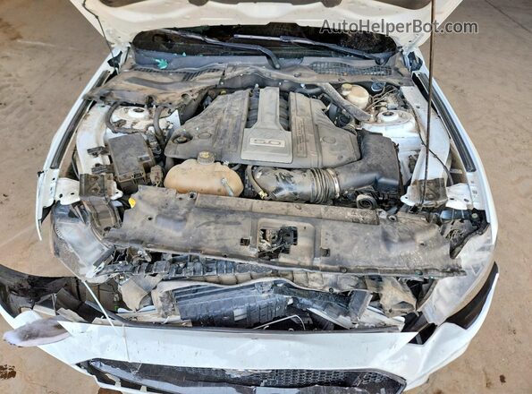 1FA6P8CF4K5125258 2019 FORD MUSTANG Белый Вид задней части салона