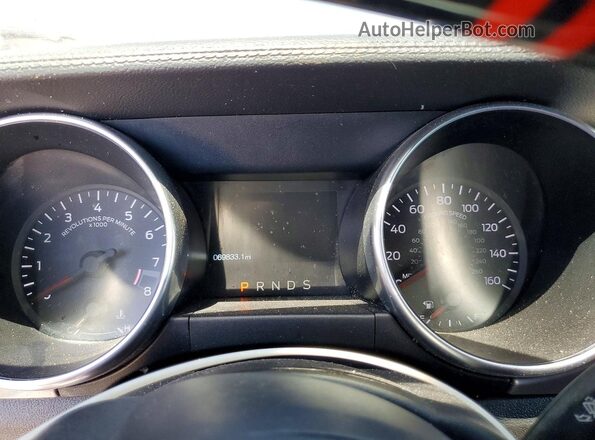 1FA6P8CF4K5125258 2019 FORD MUSTANG Белый Вид щитка приборов