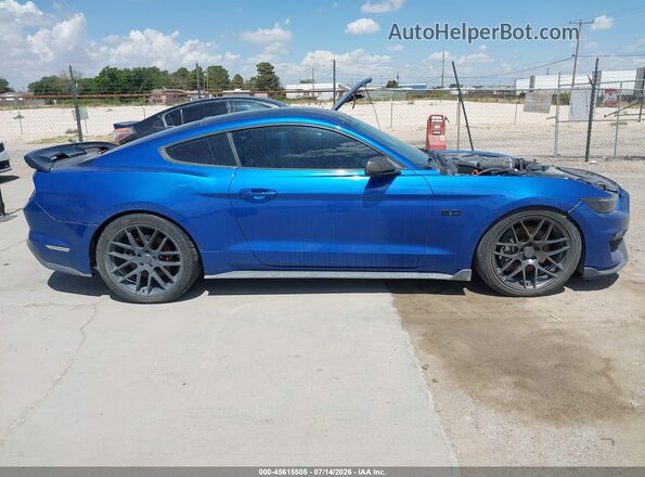 1FA6P8CF5G5241852 2016 FORD MUSTANG Blue Widok wnętrza z tyłu
