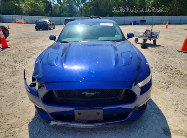 1FA6P8CF5G5334113 2016 FORD MUSTANG Blue Front view
