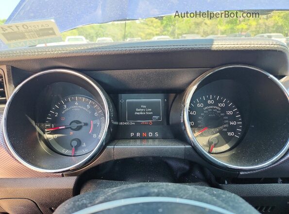 1FA6P8CF5G5334113 2016 FORD MUSTANG Blue Instrument cluster view