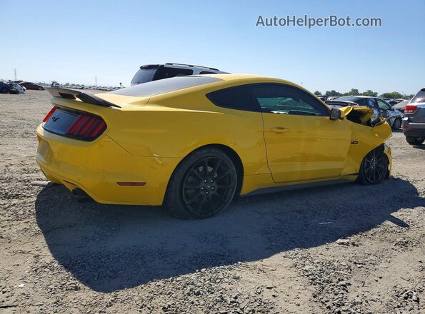 1FA6P8CF5G5334242 2016 FORD MUSTANG Yellow უკანა მარჯვენა