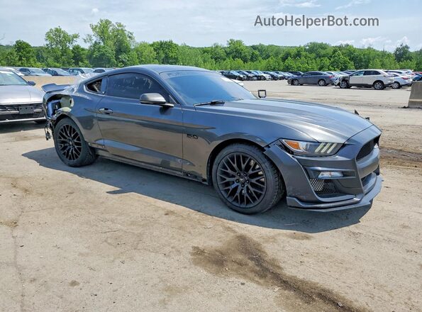1FA6P8CF5H5240217 2017 FORD MUSTANG Серый Передняя правая четверть
