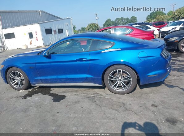 1FA6P8CF5H5240590 2017 FORD MUSTANG Синий Панорамный вид салона 360°