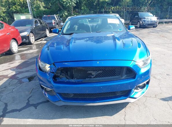 1FA6P8CF5H5240590 2017 FORD MUSTANG Синий Вид щитка приборов