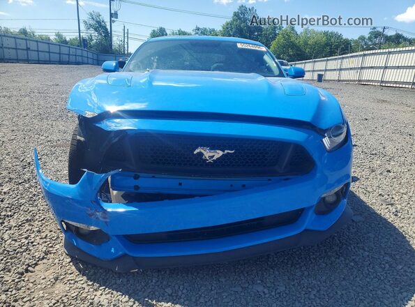 1FA6P8CF5H5289031 2017 FORD MUSTANG Blue Դիմացի տեսք