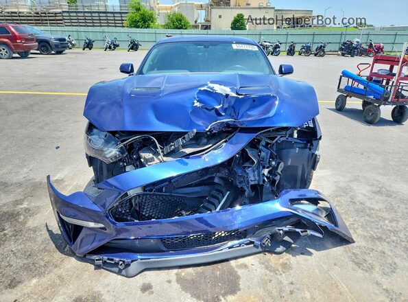 1FA6P8CF5J5122867 2018 FORD MUSTANG Синий Вид спереди