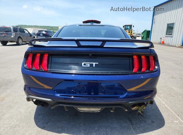 1FA6P8CF5J5122867 2018 FORD MUSTANG Синий Вид сзади