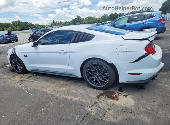 1FA6P8CF5J5170255 2018 FORD MUSTANG White Trasero izquierdo