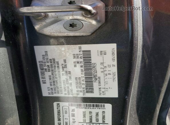 1FA6P8CF5J5179151 2018 FORD MUSTANG Gray Widok komory silnika