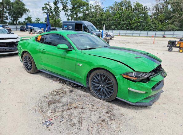 1FA6P8CF5K5167308 2019 FORD MUSTANG Green Front right