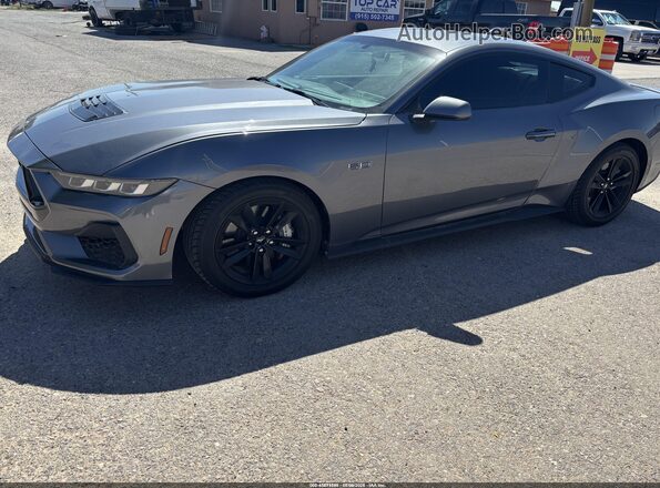 1FA6P8CF5S5401382 2025 FORD MUSTANG Gray Առջևի ձախ երեք քառորդ տեսարան