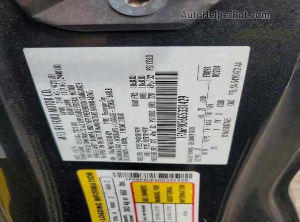 1FA6P8CF6G5331429 2016 FORD MUSTANG Charcoal Շարժիչի բաժամունքի տեսք
