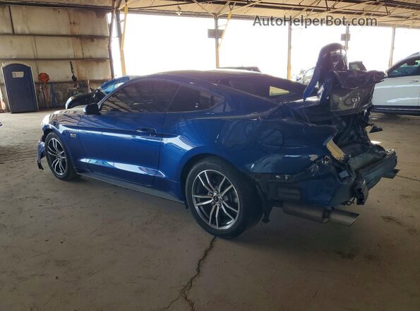1FA6P8CF6H5213950 2017 FORD MUSTANG Blue Tył lewy