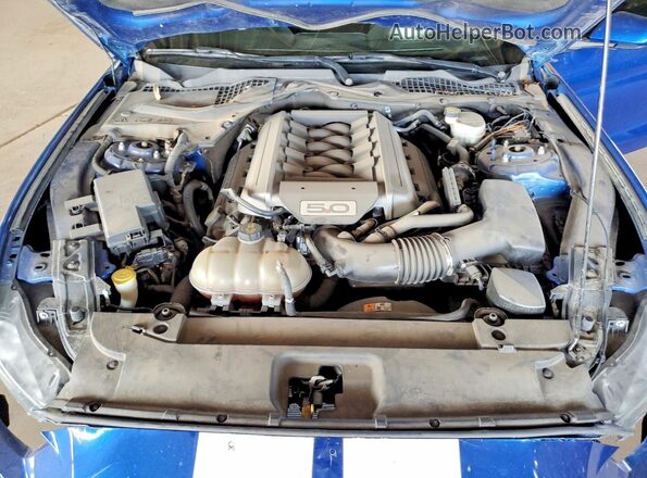 1FA6P8CF6H5213950 2017 FORD MUSTANG Blue Widok wnętrza z tyłu